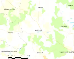 Poziția localității Saint-Voir