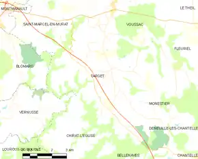 Poziția localității Target