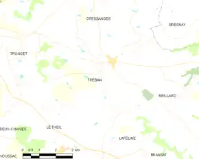 Poziția localității Treban