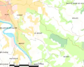 Poziția localității Le Vernet