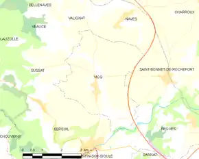 Poziția localității Vicq
