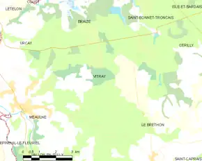 Poziția localității Vitray