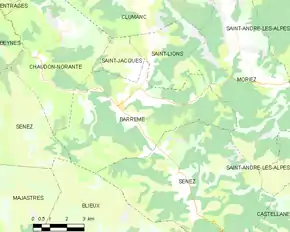 Poziția localității Barrême