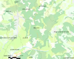 Poziția localității Beaujeu