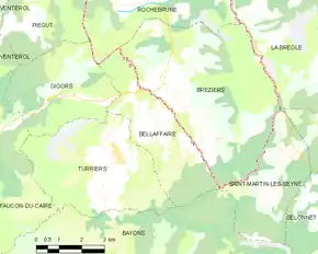 Poziția localității Bellaffaire