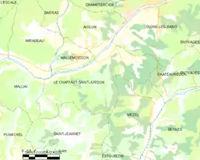 Poziția localității Le Chaffaut-Saint-Jurson