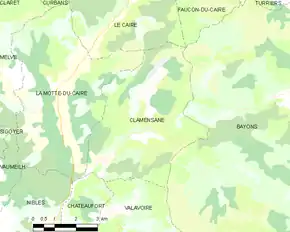 Poziția localității Clamensane