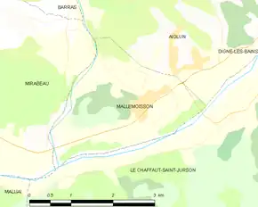 Poziția localității Mallemoisson