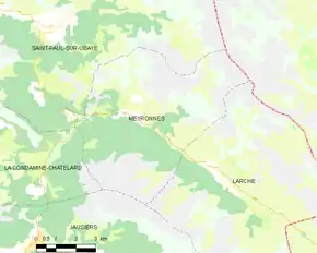 Poziția localității Meyronnes