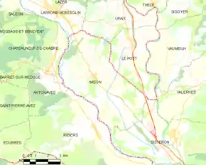 Poziția localității Mison