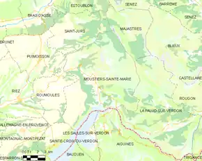 Poziția localității Moustiers-Sainte-Marie