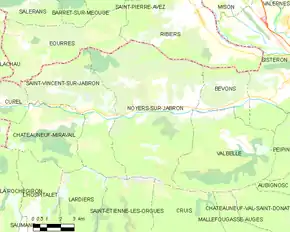 Poziția localității Noyers-sur-Jabron