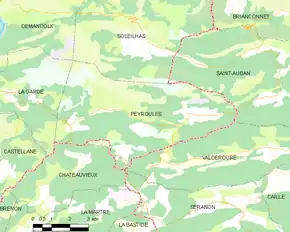 Poziția localității Peyroules