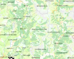 Poziția localității Prads-Haute-Bléone