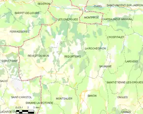 Poziția localității Redortiers