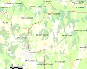 Poziția localității Revest-du-Bion