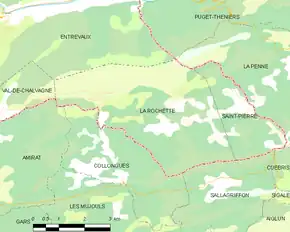 Poziția localității La Rochette