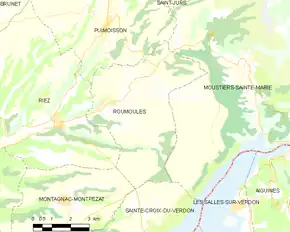 Poziția localității Roumoules