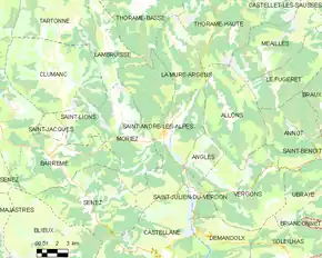 Poziția localității Saint-André-les-Alpes