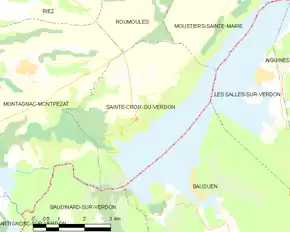 Poziția localității Sainte-Croix-du-Verdon