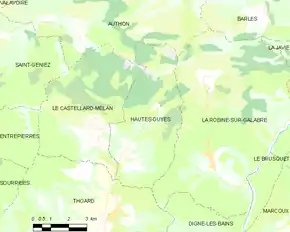 Poziția localității Hautes-Duyes