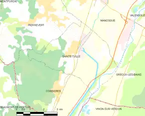 Poziția localității Sainte-Tulle