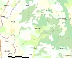 Poziția localității Sigoyer