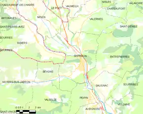 Poziția localității Sisteron