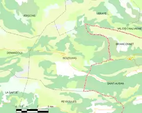 Poziția localității Soleilhas