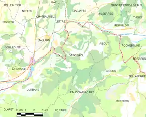 Poziția localității Venterol