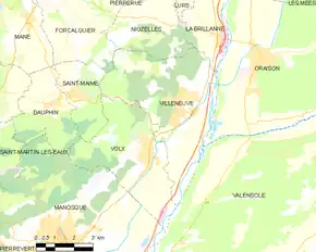 Poziția localității Villeneuve