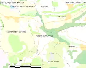 Poziția localității Forest-Saint-Julien
