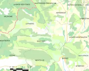 Poziția localității Sigottier