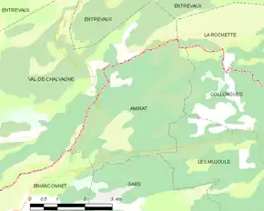 Poziția localității Amirat