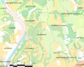 Poziția localității Aspremont