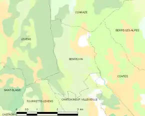 Poziția localității Bendejun