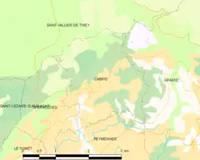 Poziția localității Cabris