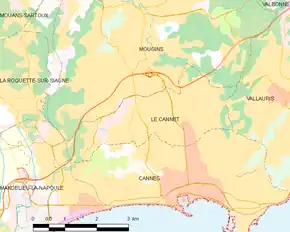 Poziția localității Le Cannet