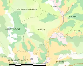 Poziția localității Cantaron