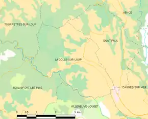 Poziția localității La Colle-sur-Loup