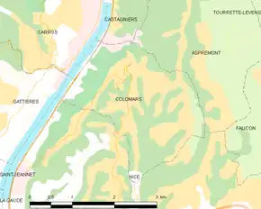 Poziția localității Colomars