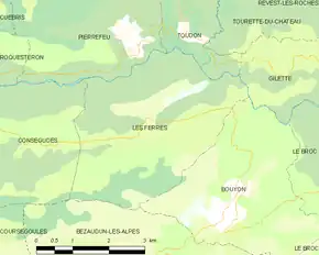 Poziția localității Les Ferres