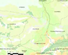 Poziția localității Gourdon