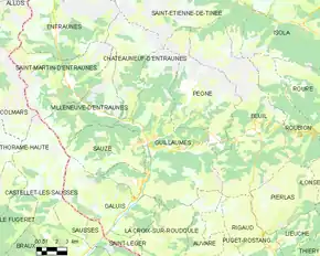 Poziția localității Guillaumes