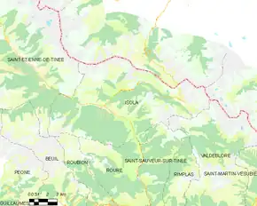 Poziția localității Isola