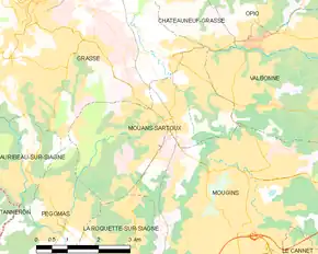 Poziția localității Mouans-Sartoux