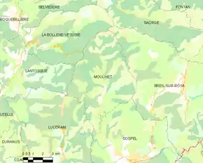 Poziția localității Moulinet