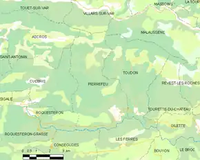 Poziția localității Pierrefeu