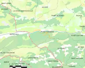 Poziția localității Puget-Théniers