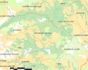 Poziția localității Roquefort-les-Pins